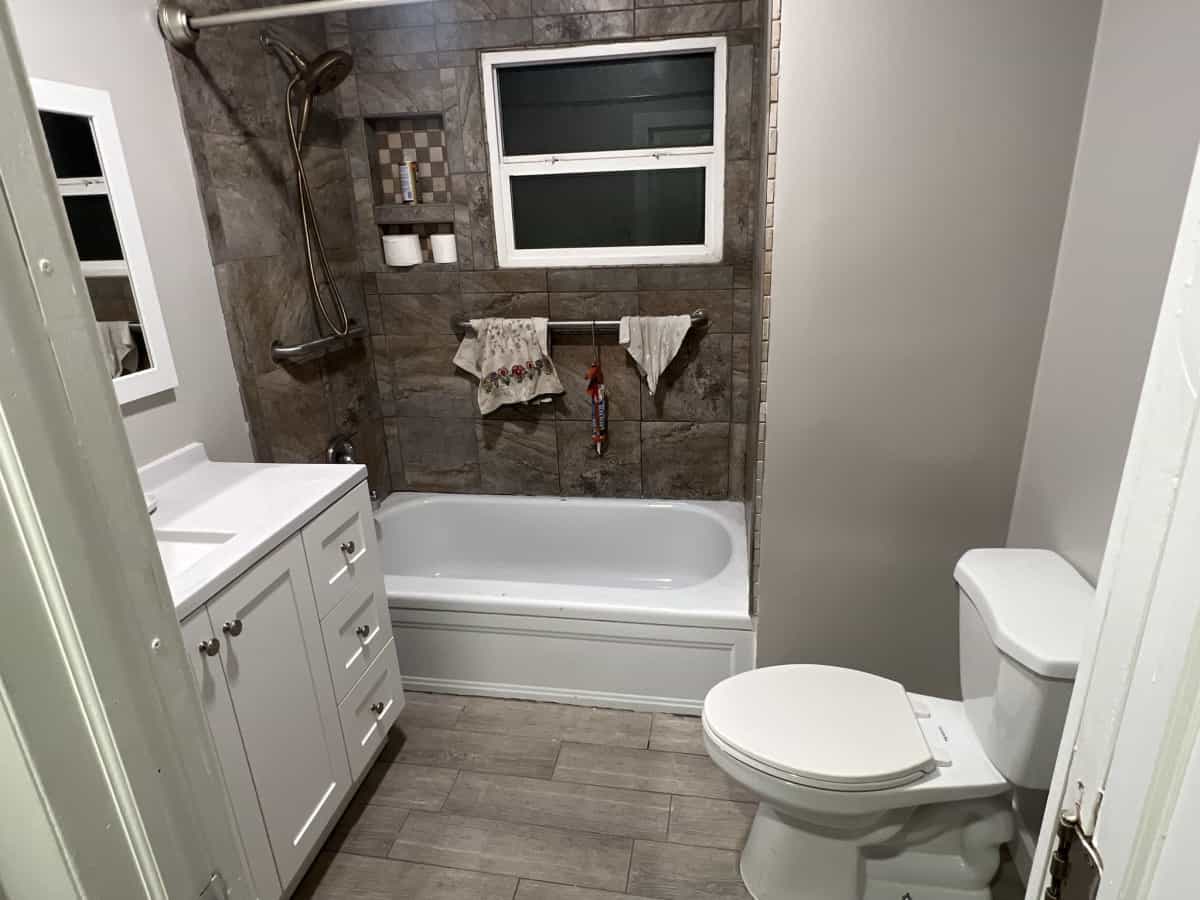 Bathroom Remodeled Finished remodeled bathroom in Denver