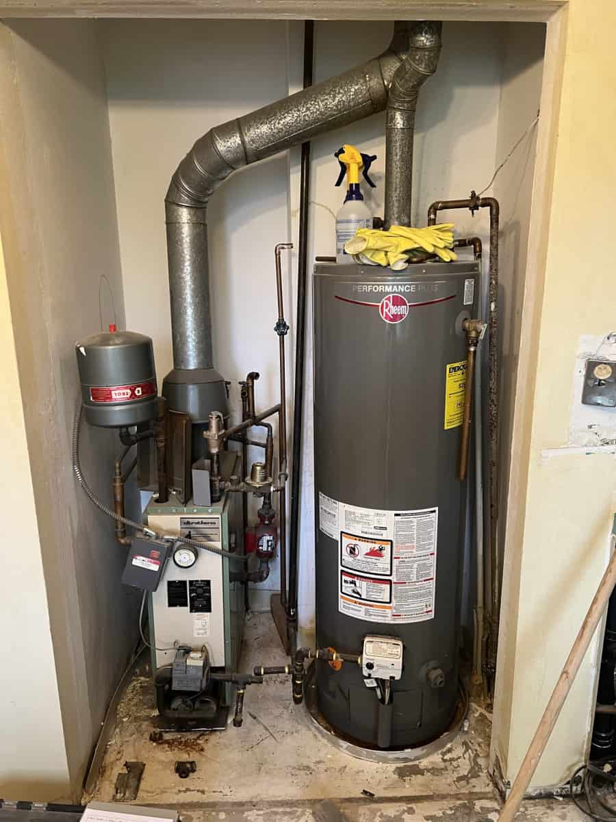 Water Heater Installed Newly installed Rheem water heater located in Denver, Co